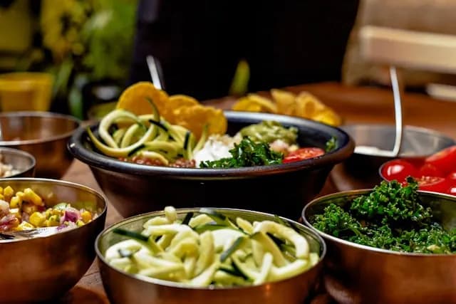 Plant-based dishes being prepared at Rassa, the restaurant at TISS Valley